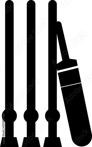 Cricket wicket icon . trendy flat and line styles. Cricket game vector isolated on transparent background. cricket tournament wicket out elements template. vintage for clubs and team. Sports sign web
