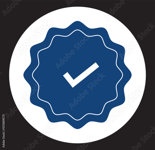 Verified badges. bule Verified badge icon set. Set of verified badge. Verified badge profile set Verified badge. Valid. Social media account verification icon. Green check mark icon eps 10 