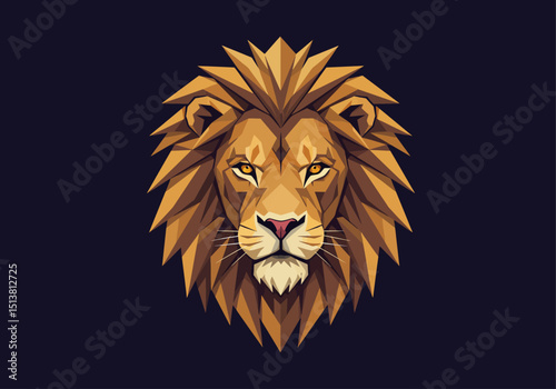 Lion head portrait graphic design