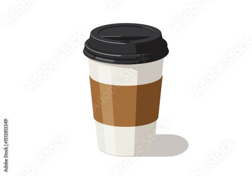 Coffee cup isolated on white background