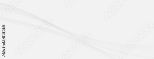 White gray wavy curves modern minimalist abstract background