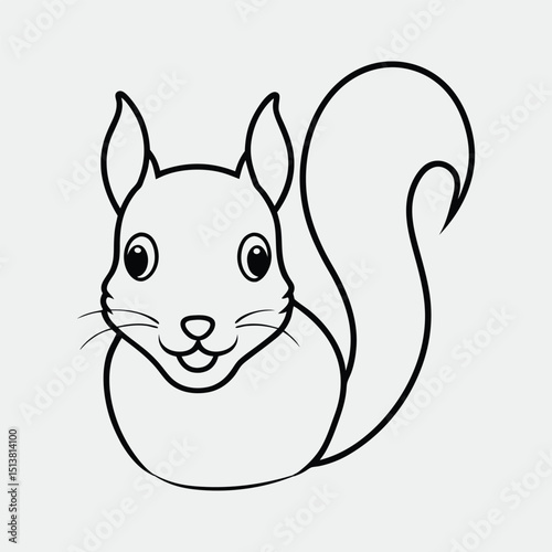 squirrel with acorn vector