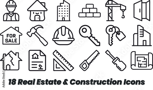 Comprehensive Collection of Real Estate & Construction Industry Icons