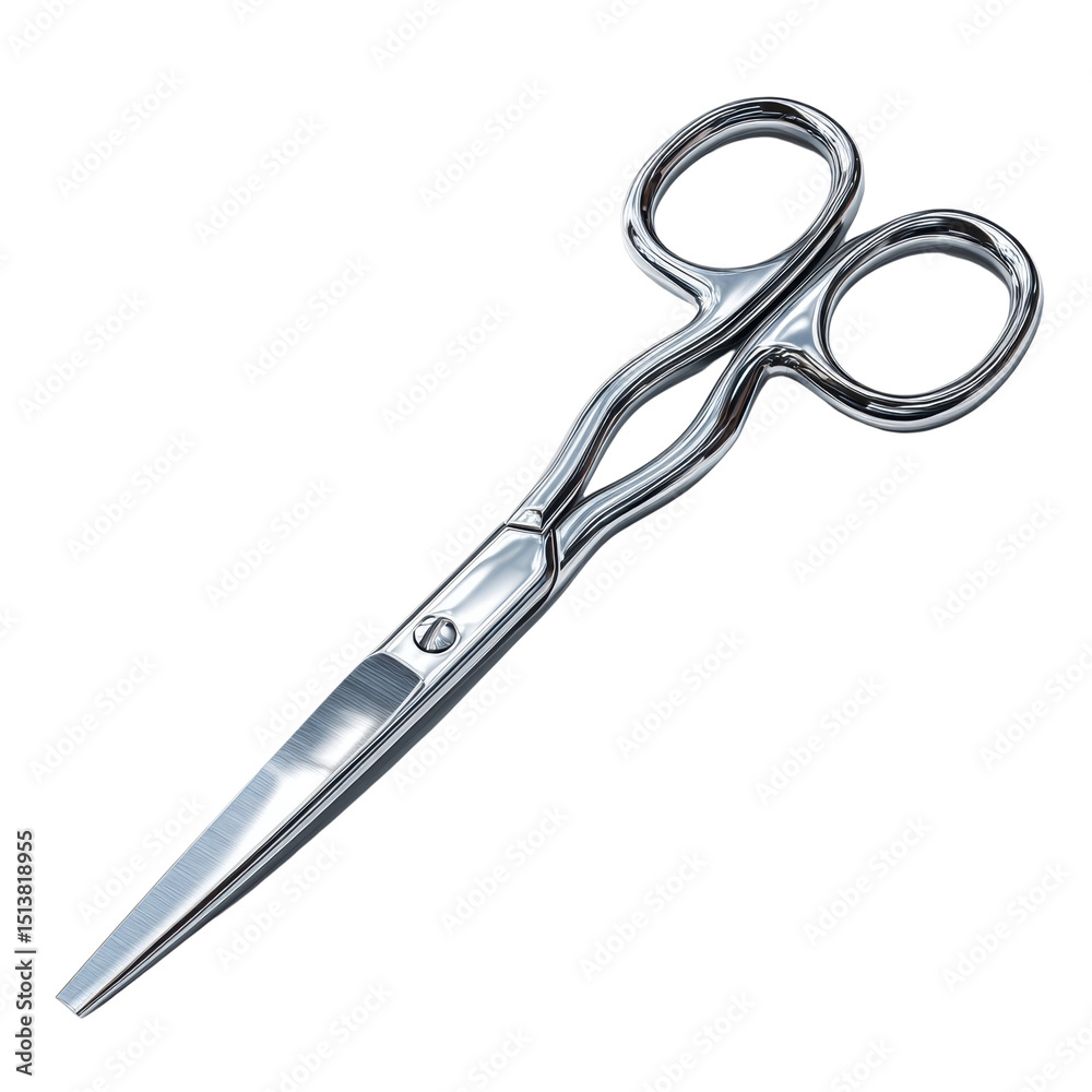 Obraz premium Elegant Stainless Steel Scissors for Precision Cutting