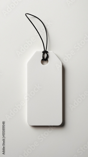 Minimalist White Hanging Tag Mockup