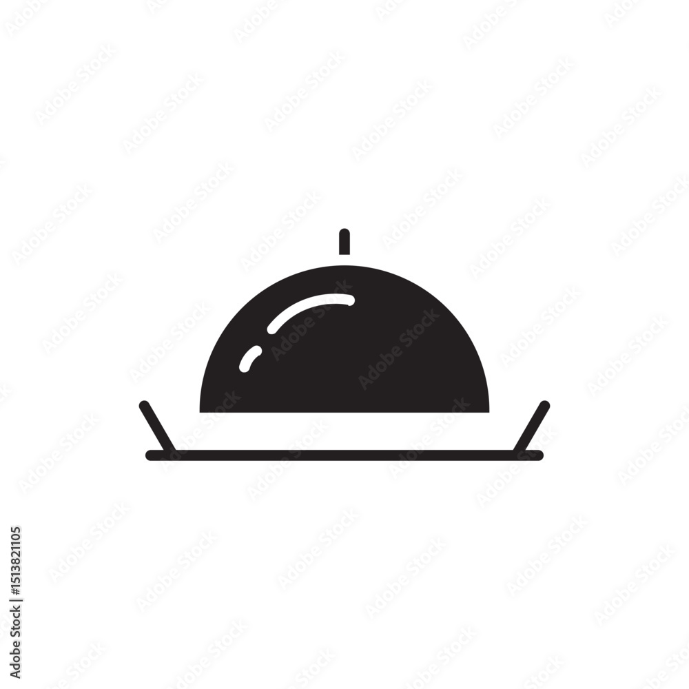 Fototapeta premium restaurant cloche glyph