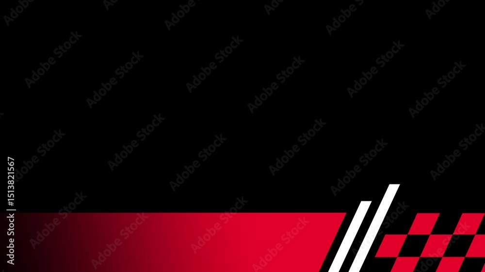 A slim horizontal red bar with white accents designed as a lower third or transition asset for clean and bold presentations