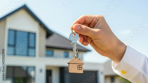 real estate agent holding keys