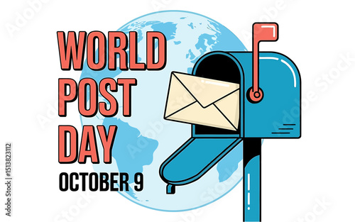 Celebrating World Post Day An Illustrated Graphic for October 9th