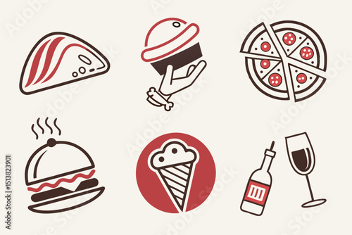 set of food icons