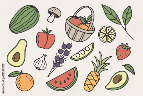 seamless pattern with vegetables