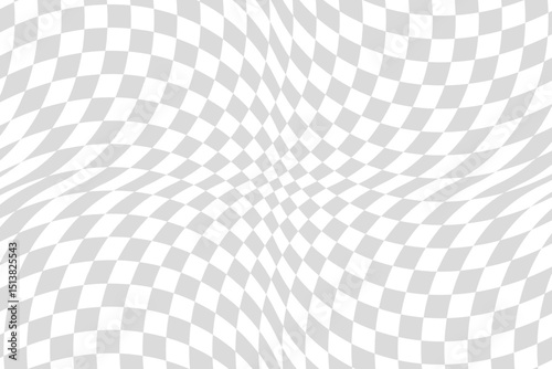 Vector abstract checkered background. Dynamic backdrop with optical illusion, op art.