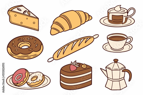 set of different kinds of sweets