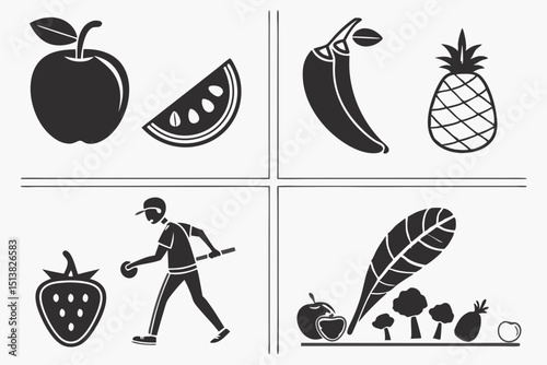 set of vegetables