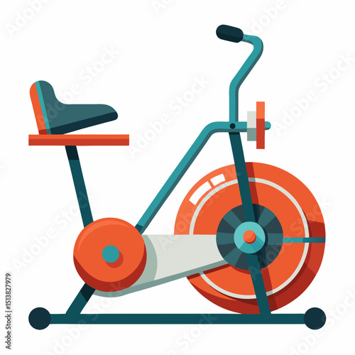 red bicycle isolated on white background