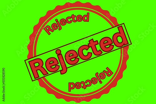 Rejected stamp in bold red circular design