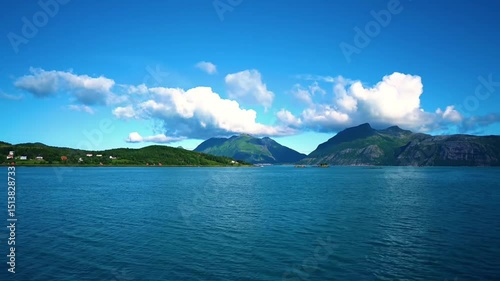 Island View from the Sea
Description: A tropical island rising from the ocean, seen from a distance.
