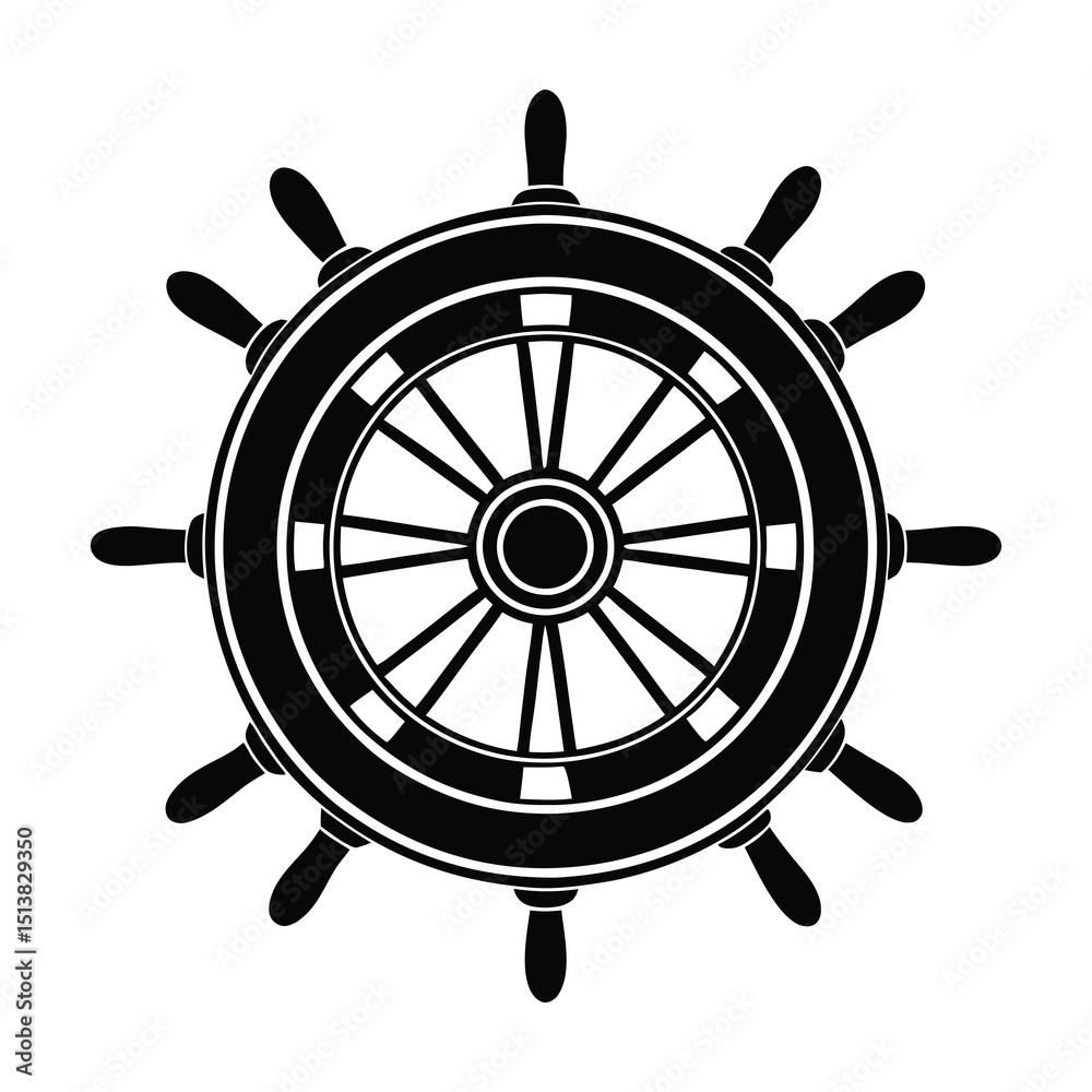 Obraz premium Ship wheel svg