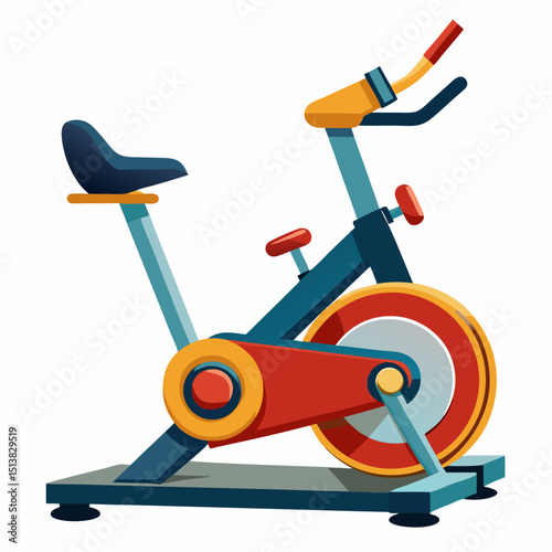 red bicycle isolated on white background