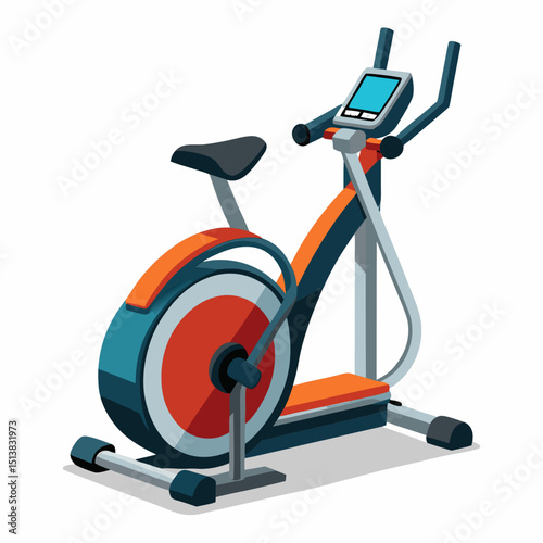 isolated, equipment, fitness, sport, bike, white, gym, exercise, bicycle, training, machine, metal, health, tool, 3d, cycling, stationary, activity, object, nobody, construction, instrument, hammer