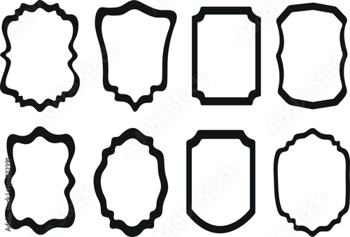 Timeless Vintage Frames and Labels – Handcrafted Vector Design Elements Collection Featuring Ornamental Borders and Decorative Shapes