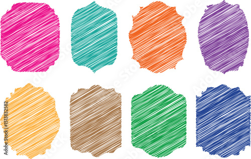 Boho Chic Watercolor Vector Set – Abstract Colorful Shapes, Frames, and Brush Art Elements for Modern Graphic Design
