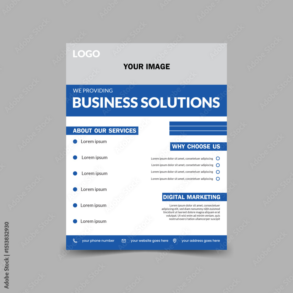 Obraz premium New flyer design Template, Simple flyer design, Clean and creative flyer design.