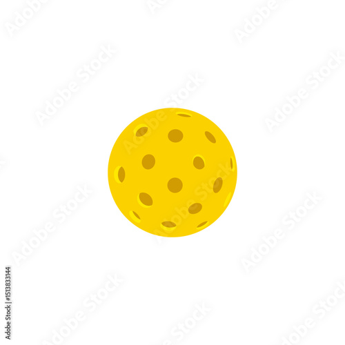 Pickleball ball, vector illustration isolated on white background