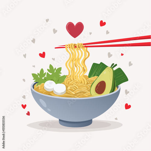 Chicken Noodle Bowl with delicious taste in the mix