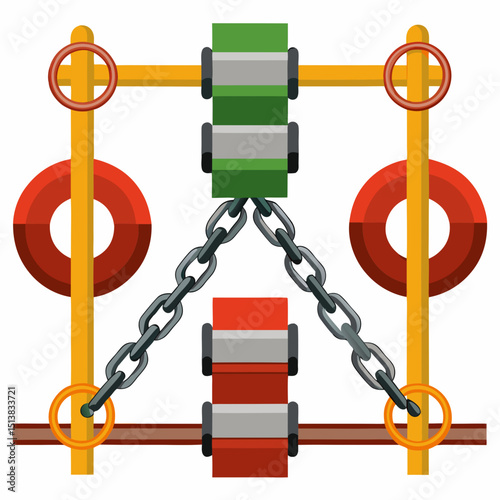 vector illustration of a golden chain