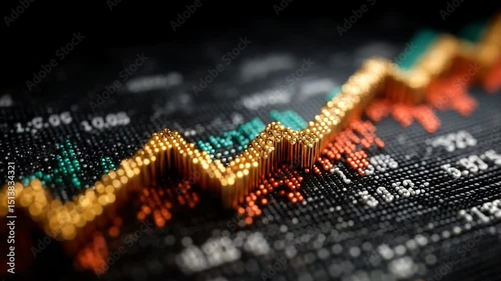 Abstract Financial Chart Showing Stock Market Growth and Economic Progress