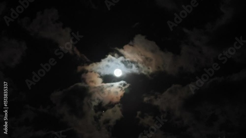 Clouds in the sky with the moon