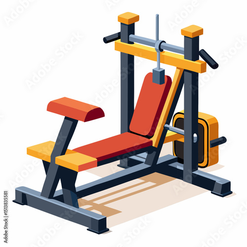 gym equipment isolated on white background