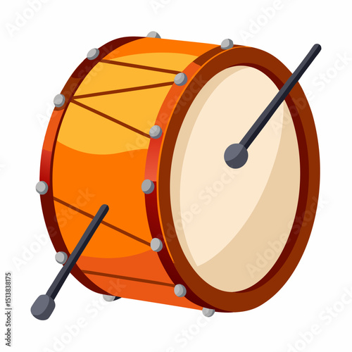 drum and drumsticks