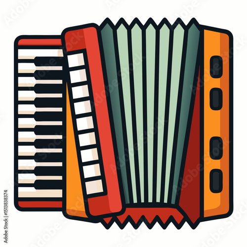 accordion isolated on white background