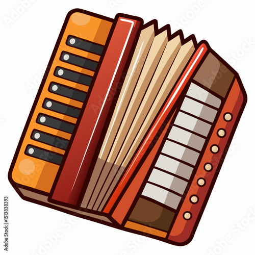 accordion isolated on white background