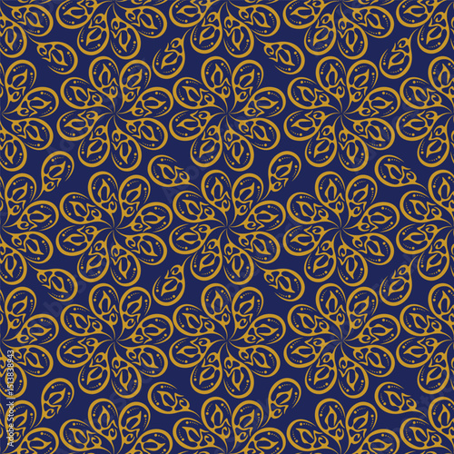 Cute seamless vector floral pattern. Endless print made of small purple and lilac flowers. Summer and spring motifs. Black background. Stock vector illustration.
