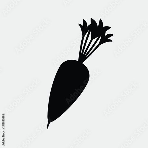 vector illustration of a radish