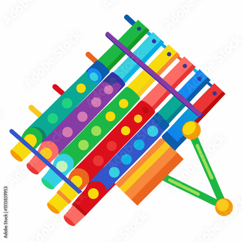 xylophone isolated on white background