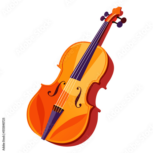 violin isolated on white