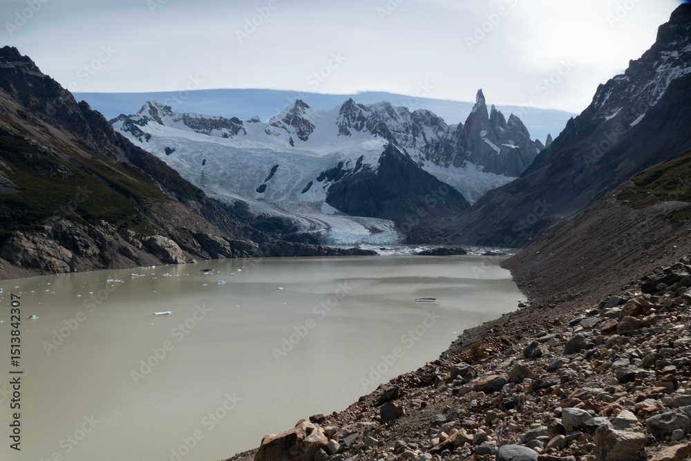 Fototapeta premium beautiful amazing glacier landscape in los glaciares national patk patagonia