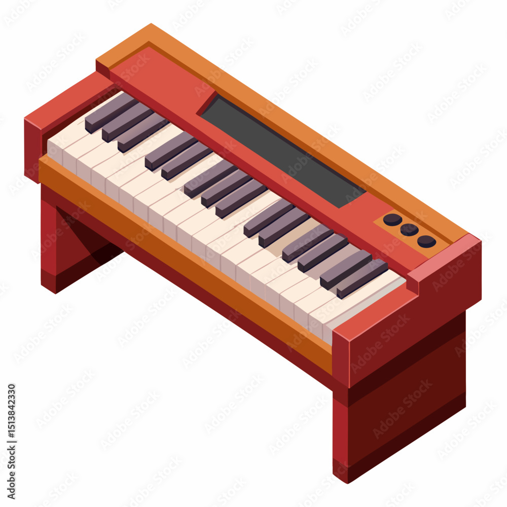 Fototapeta premium piano keys on white background