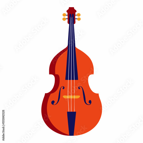 violin on white background