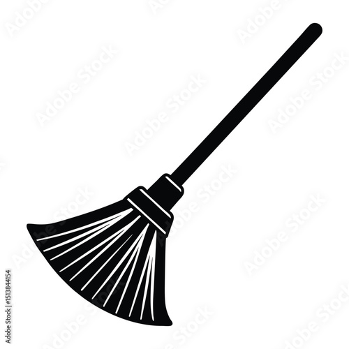 Clean plastic and metal broom, shovel, and mop tools isolated on white for garden work