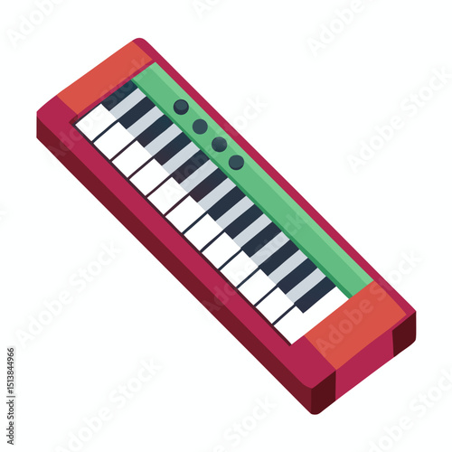 piano keys on white background