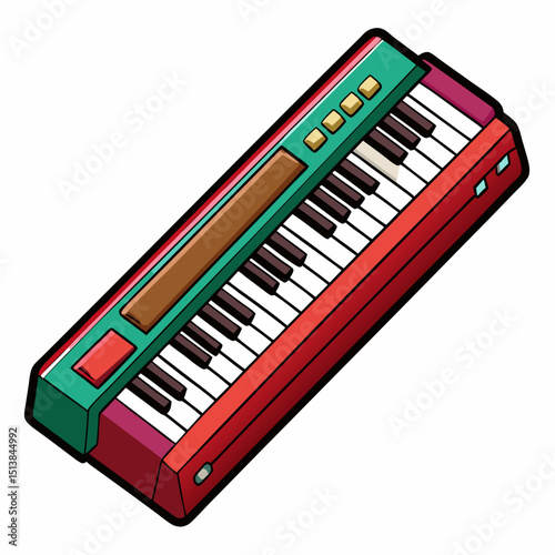 piano keys on white background
