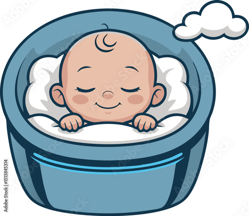Modern Smart Baby Bed Icons for Designers

