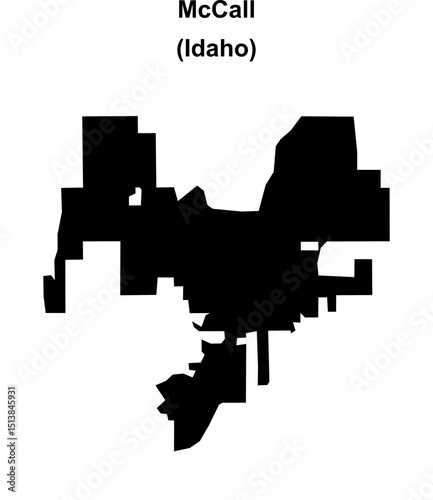 McCall (Idaho) blank outline map