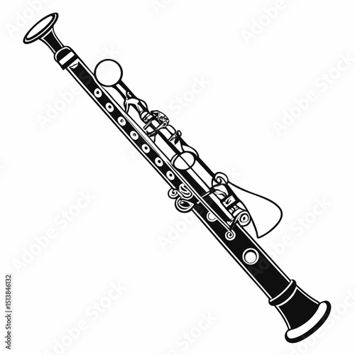 flute isolated on white background