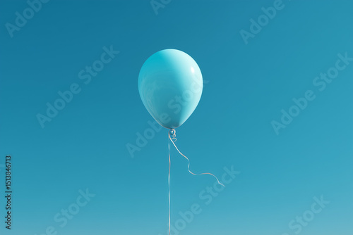 blue balloon on a blue background